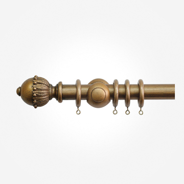 30mm Cathedral Antique Gold Wells Finial