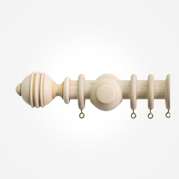 30mm Cathedral Ivory Ely Finial Curtain Pole