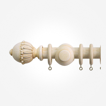 30mm Cathedral Ivory Wells Finial Curtain Pole
