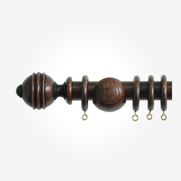 30mm Cathedral Oak Ely Finial Curtain Pole
