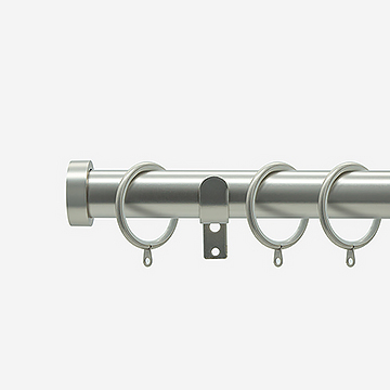 35mm Classic Brushed Steel Stud Curtain Pole
