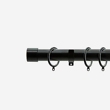 35mm Allure Classic Matt Black End Cap Finial
