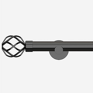 35mm Allure Signature Black Nickel Cage Finial Eyelet
