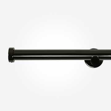 35mm Signature Black Nickel Stud Eyelet Curtain Pole