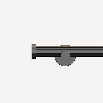 35mm Signature Black Nickel Stud Eyelet Curtain Pole