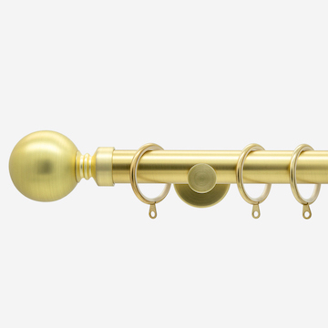 35mm Signature Brushed Gold Ball Curtain Pole