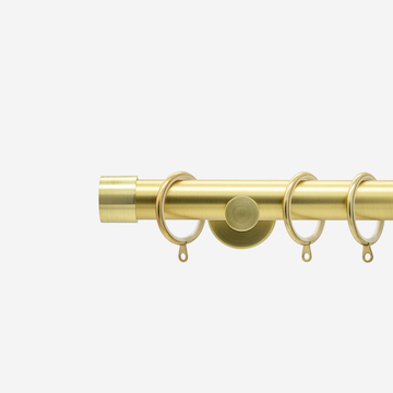 35mm Signature Brushed Gold End Cap Curtain Pole