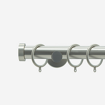 35mm Signature Brushed Steel Stud Curtain Pole