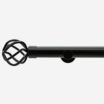 35mm Allure Signature Matt Black Cage Finial Eyelet