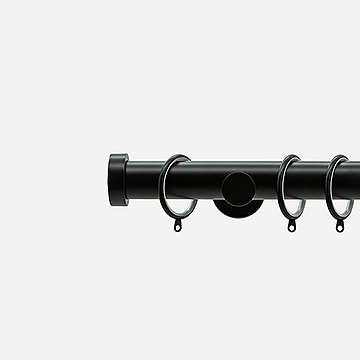 35mm Signature Matt Black Stud Curtain Pole