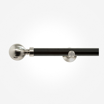 35mm Allure Signature Matt Black With Stainless Steel Ball Finial Eyelet