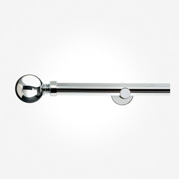35mm Allure Signature Polished Chrome Ball Finial Eyelet