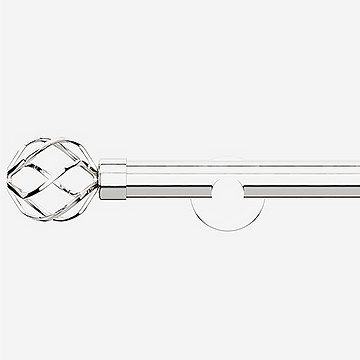 35mm Allure Signature Polished Chrome Cage Finial Eyelet