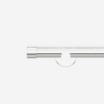 35mm Allure Signature Polished Chrome End Cap Finial Eyelet
