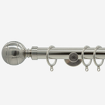 35mm Allure Signature Stainless Steel Ribbed Ball Finial