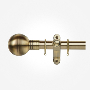 35mm Galleria Metals Burnished Brass Ribbed Ball