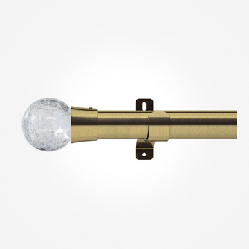 35mm Swish Antique Brass Gossamer With Standard Collar Curtain Pole