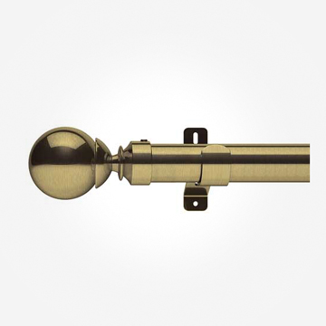 35mm Swish Antique Brass Mondidale With Classical Collar Curtain Pole