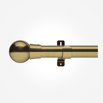 35mm Swish Antique Brass Mondidale With Standard Collar Curtain Pole