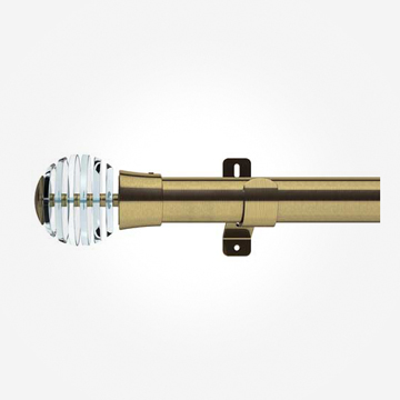 35mm Swish Antique Brass Rondelle With Standard Collar Curtain Pole