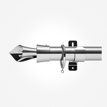 35mm Swish Chrome Blossomtime With Standard Collar Curtain Pole