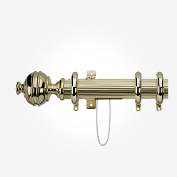 38mm Royal Orb Reeded Brass Corded