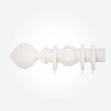 40mm Hardwick Cotton Ribbed Ball Finial Curtain Pole