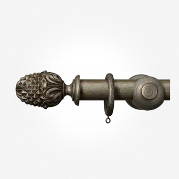 45mm Hand Finished Antique Silver Pineapple