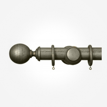 45mm Hand Finished Antique Silver Plain Ball