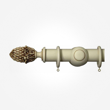 45mm Hand Finished Antique White Pineapple