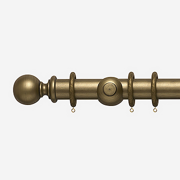 45mm Modern Country Gold Black Ball Curtain Pole