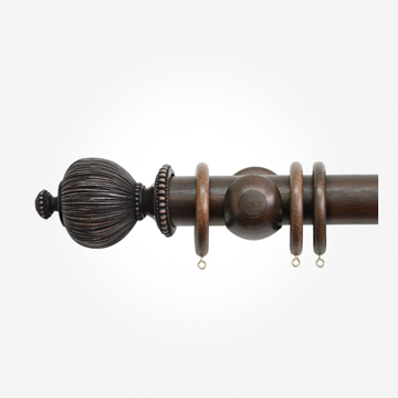 50mm Florentine Oak Pleated Finial