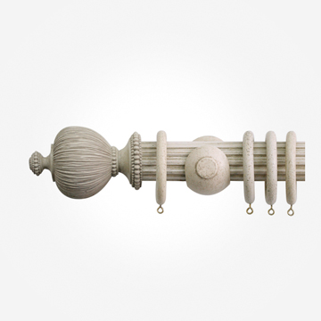 50mm Florentine Putty Pleated Finial Reeded