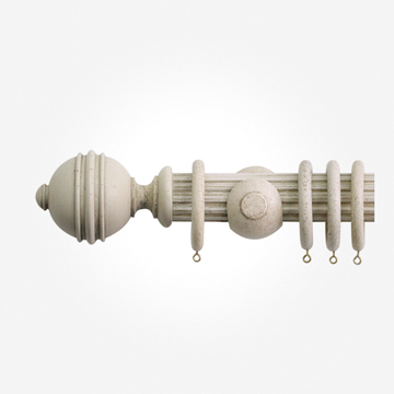 50mm Hardwick Putty Ribbed Ball Finial Reeded