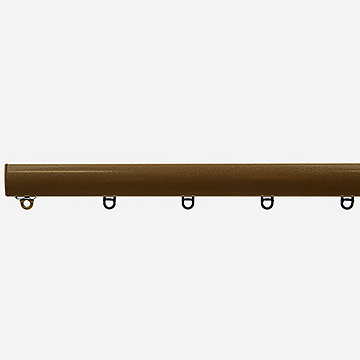 Surge Curved Antique Brass Curtain Track