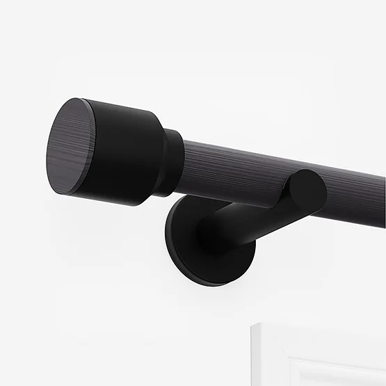 28mm Signature Matt Black & Smoke Grey Drum Eyelet pole