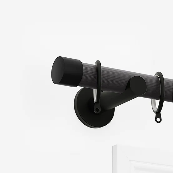28mm Signature Matt Black & Smoke Grey End Cap pole
