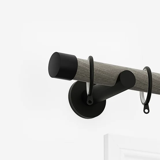 28mm Signature Matt Black & White Ash End Cap pole