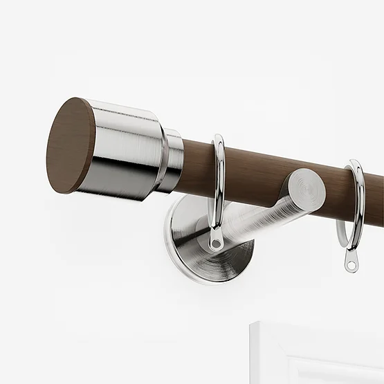 28mm Signature Stainless Steel & Walnut Drum pole