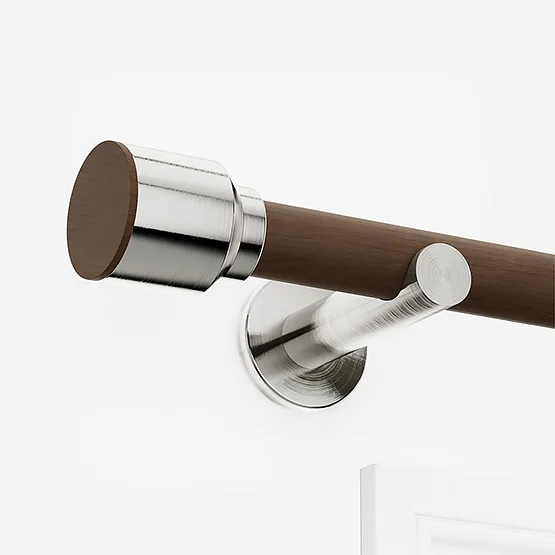 28mm Signature Stainless Steel & Walnut Drum Eyelet pole