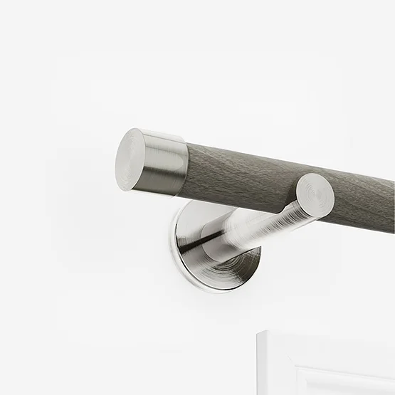 28mm Signature Stainless Steel & White Ash End Cap Eyelet pole
