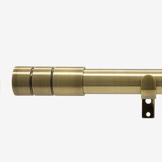 28mm Allure Antique Brass Barrel Eyelet pole