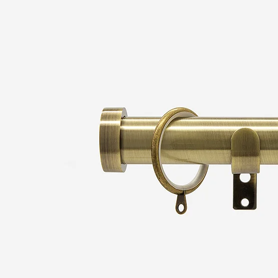 28mm Allure Classic Antique Brass Stud Bay Window pole
