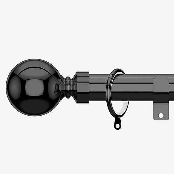 28mm Allure Classic Black Nickel Ball pole
