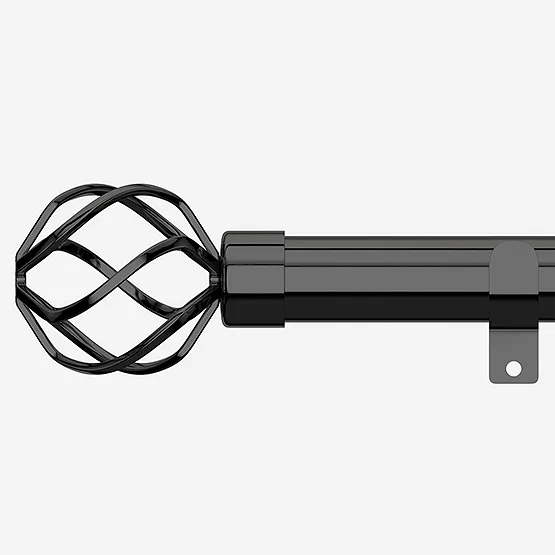 28mm Allure Black Nickel Cage Eyelet pole