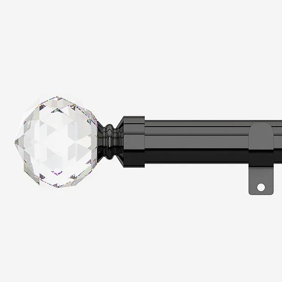 28mm Allure Classic Black Nickel Crystal Eyelet pole