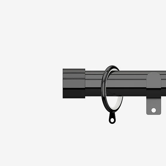 28mm Allure Black Nickel End Cap pole
