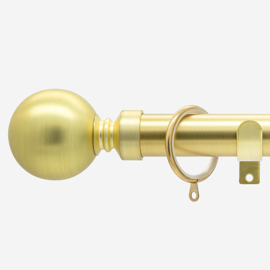 28mm Allure Classic Brushed Gold Ball Bay Window pole