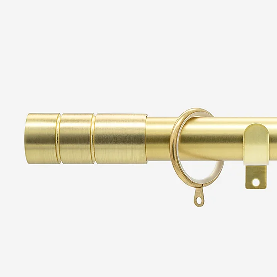 28mm Allure Classic Brushed Gold Barrel Bay Window pole