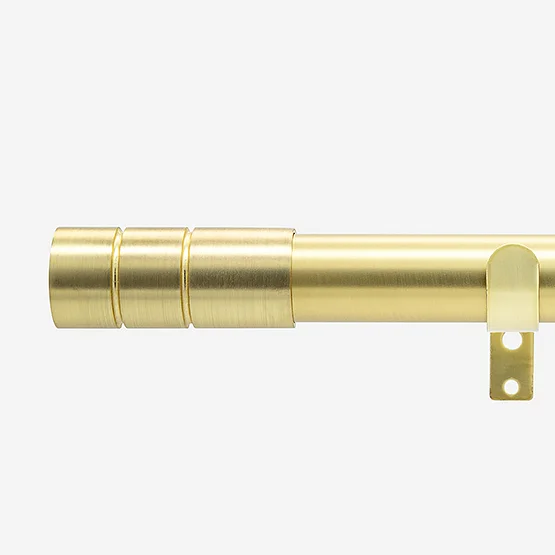 28mm Allure Classic Brushed Gold Barrel Eyelet pole